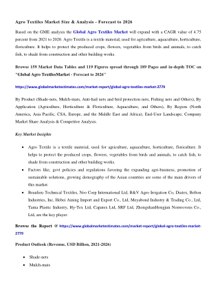 COVID-19 Impact on Global Agro Textiles Market