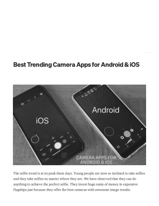 best trending camera apps for android & ios