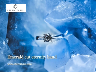 Buy Online Emerald Cut Eternity Band  in Platinum - www.eternityus.com