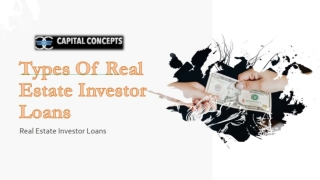 Types Of Real Estate Investor Loans