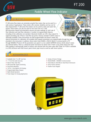 Paddle Wheel Flow Indicator Suppliers,Traders,Dealers in India