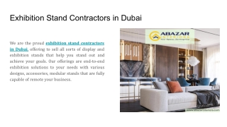 Best Exhibition Stand Contractors in Dubai