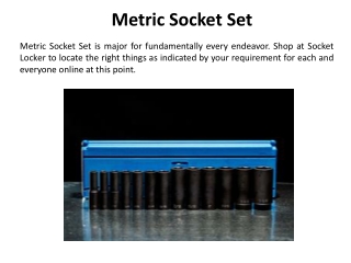 Buy the best Metric Socket Set