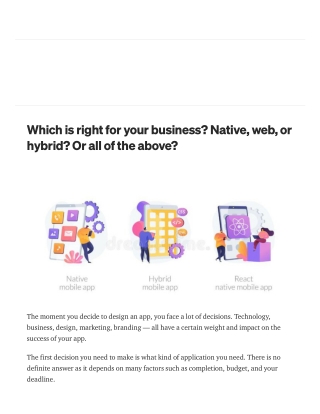 Which is right for your business? Native, web, or hybrid? Or all of the above