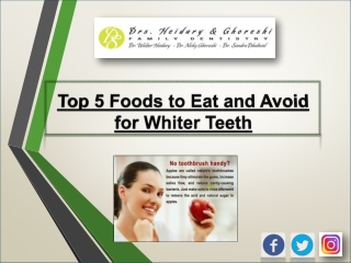 Top 5 Foods to Eat and Avoid for Whiter Teeth