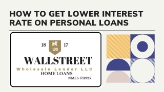 How to Get Lower Interest Rate on Personal Loans