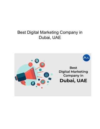 Best Digital Marketing Company in Dubai, UAE