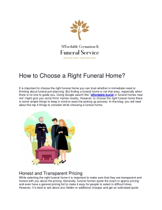 Rockford Funeral Homes Pre-arrangements Services