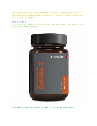 Omega-3 Fish Oil Triple Strength