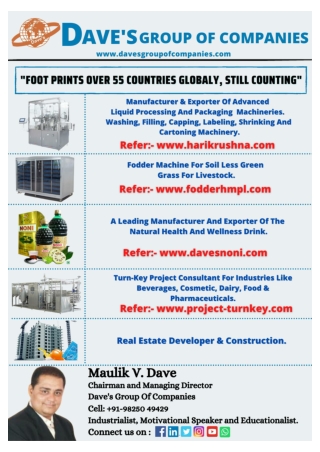 Dave's Group Of Companies - Maulik V. Dave