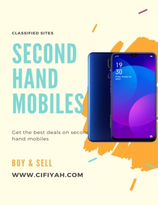 Buy a second hand mobile and get the benefits