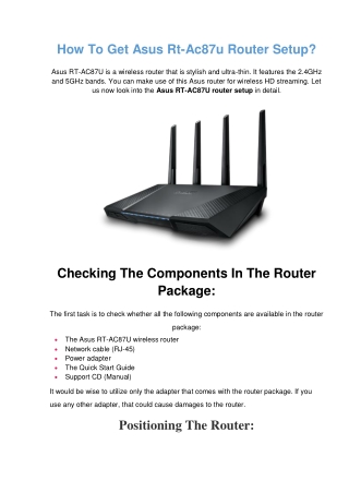 An Asus Rt-Ac87u Router Setup | Get Our Simple Instructions