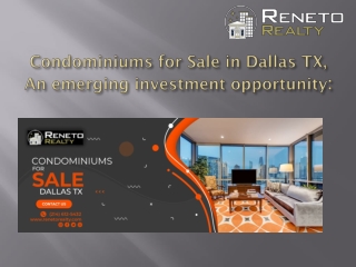 Condominiums for Sale in Dallas TX