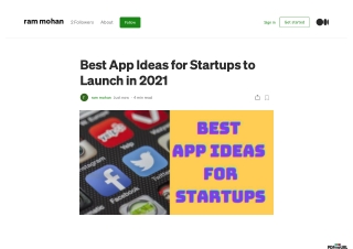 Best App Ideas for Startups to Launch in 2021