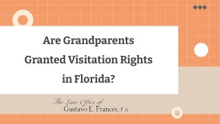 Are Grandparents Granted Visitation Rights in Florida?