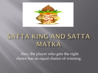 How to the play satta king gaming