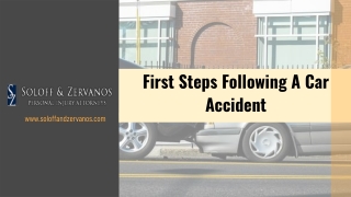 First Steps Following A Car Accident