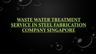 Marine 8 Waste Water Treatment Singapore