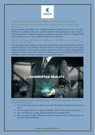 Augmented Reality App Development - Guide To Getting Started