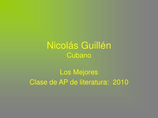 Nicolás Guillén Cubano