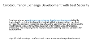 Cryptocurrency Exchange Development with best Security