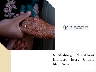 6 Wedding Photo-Shoot Blunders Every Couple