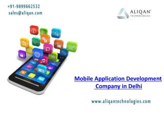 Mobile Application Development Company in Delhi