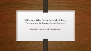 3 Reasons Why Derby is an Ideal Study Destination for international Students