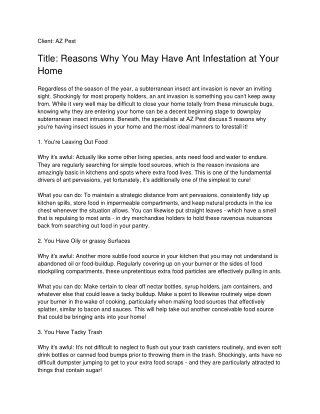Tucson commercial pest control