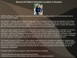 Second Ori’Zaba’s Franchise Location in Houston