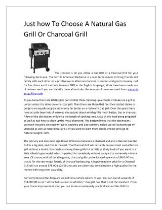 Just how To Choose A Natural Gas Grill Or Charcoal Grill 1-converted