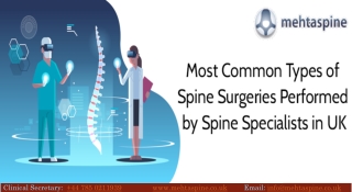 4 Most Common Types of Spine Surgeries Performed by Spine Specialists in UK