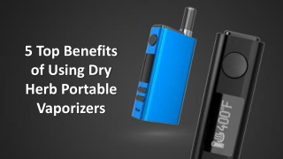 5 Top Benefits of Using Dry Herb Portable Vaporizers