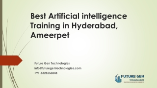 Best Artificial intelligence Training in Hyderabad Ameerpet