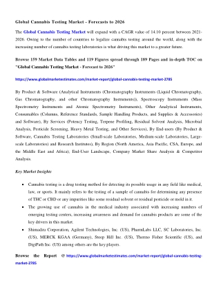 COVID-19 Impact on Global Cannabis Testing Market