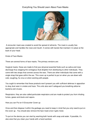 EverythingYouShouldLearnAboutFaceMasks