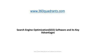 Search Engine Optimization(SEO) Software and its Key Advantages