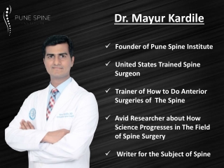 Dr. Mayur Kardile - Spine Specialist and Surgeon