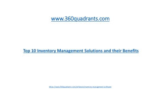 Top 10 Inventory Management Solutions and their Benefits