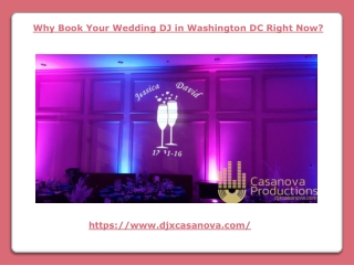 Why Book Your Wedding DJ in Washington DC Right Now