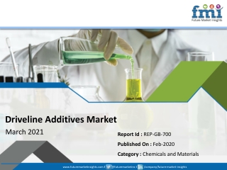 Coronavirus Turmoil to Take Toll on Near-term Growth of Driveline Additives Market