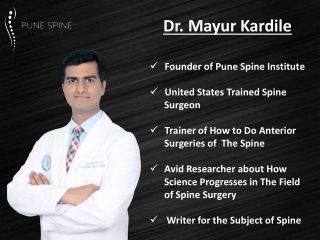 Dr. Mayur Kardile - Spine Specialist and Spine Surgeon