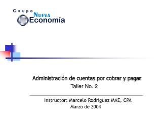 Instructor: Marcelo Rodríguez MAE, CPA
