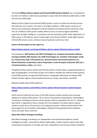 Military Electro-Optical and Infrared (EOIR) Systems Market