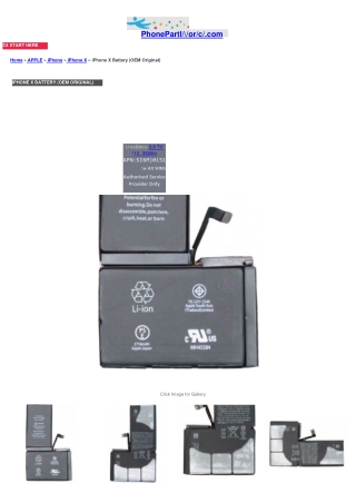 IPHONE X BATTERY (OEM ORIGINAL)