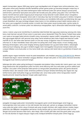 Jikalau Daftar Pkv Poker Games Patut [$] Bakal Ente?