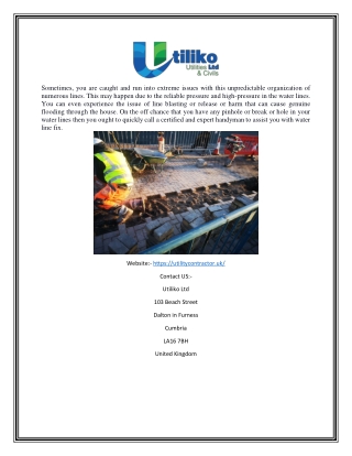 Utility Contractor Cumbria | Utilitycontractor.uk