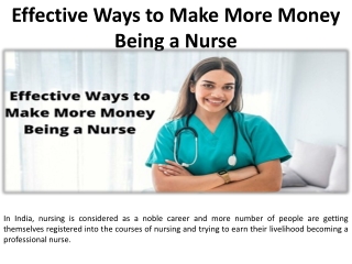 How to increase the salary of your nurse in an easy way