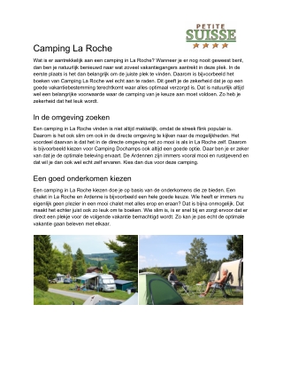 Camping La Roche