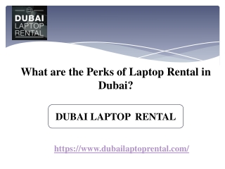 Perks of Laptop Rental in Dubai